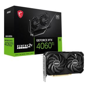 MSI エムエスアイ グラフィックボード ビデオカード GF RTX4060Ti 8GB GeForce RTX 4060 Ti VENTUS 2X BLACK 8G OC(2574592)｜e-zoa