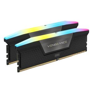 CORSAIR コルセア VENGEANCE RGB 64GB 2x32GB DDR5 DRAM 6400MT/s C32 ブラック CMH64GX5M2B6400C32 CMH64GX5M2B6400C32(2577909)｜e-zoa