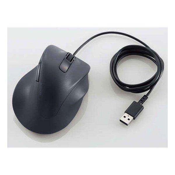 ELECOM エレコム 静音 有線マウス EX-G 5ボタン Lサイズ ブラック M-XGL30UB...