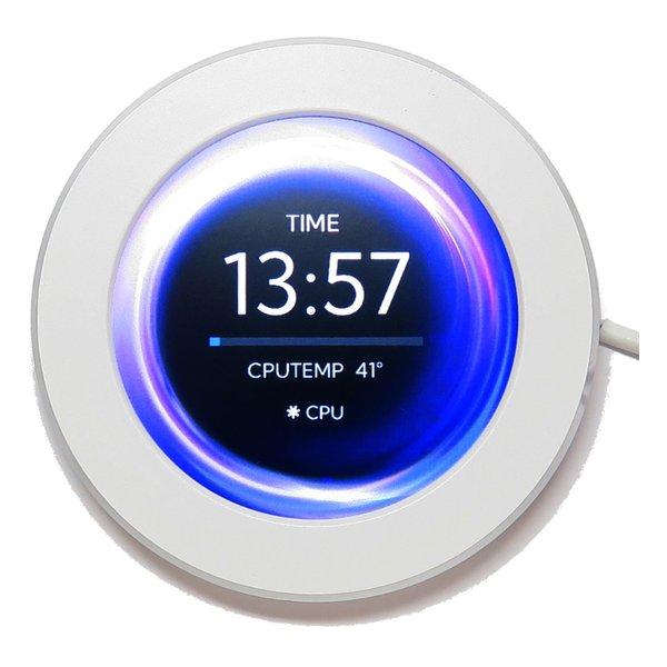 TIMELY タイムリー 2.1インチ円型 IPS液晶モニター SCREEN21 WH ホワイト T...