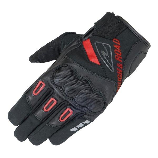 ROUGH&amp;ROAD ラフアンドロード ウインドガードプロテクショングローブ レッド-S RR865...