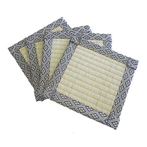 萩原 ハギハラ い草雑貨 座卓敷 4枚1組 正方形 約W16×D16×H0.8cm 14400101...