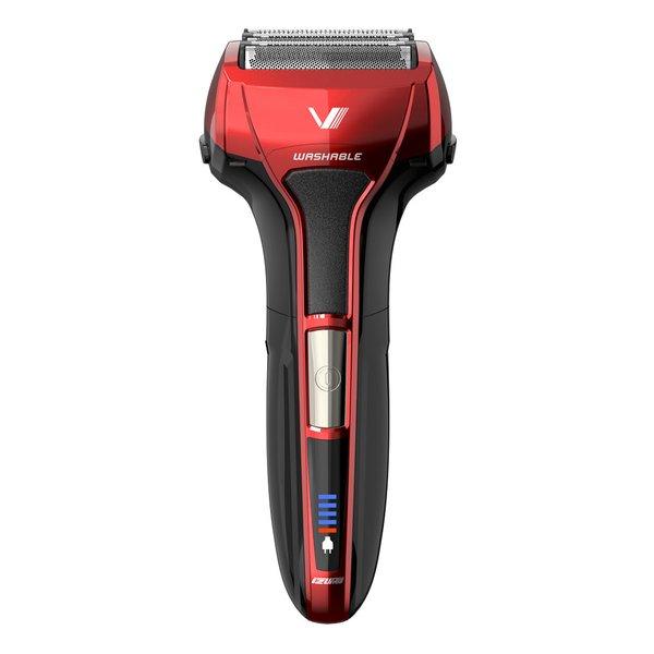 マクセルイズミ メンズシェーバー 5枚刃 充電・交流式 ソリッドモデル レッド IZF-V553W-...