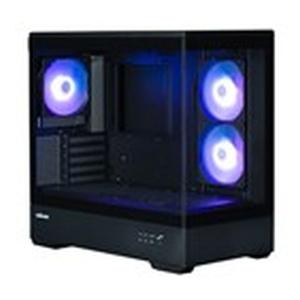 ZALMAN ザルマン ミニタワーPCケース ピラーレス＋強化ガラス構造 ショーケース Micro-...