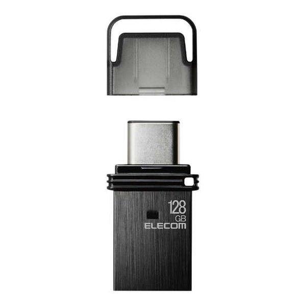 ELECOM エレコム キャップ式USBメモリ Type-C 128GB ブラック MF-CAU32...