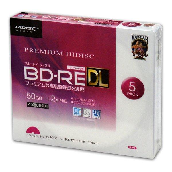 HIDISC ハイディスク BD-RE DL 50GB 2倍速 5枚組 地デジ対応録画用 繰り返し２...