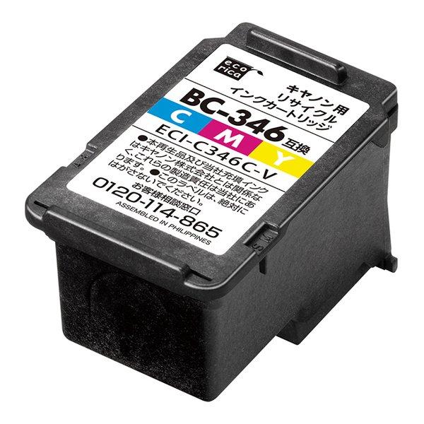 ecorica エコリカ BC-346 カラー リサイクルインク 残量検知非対応 キャノン用 ECI...
