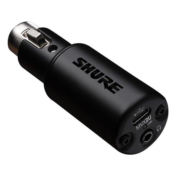 SHURE（シュア） ヘッドホン出力付 XLR-USB変換アダプター ファンタム電源 最大48V ゲ...