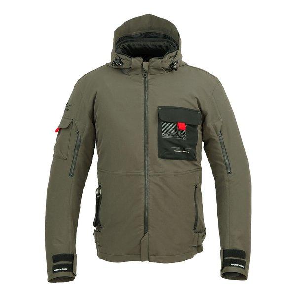 ROUGH&amp;ROAD ラフアンドロード エアスルーソフトシェルストレッチパーカーFP ダークオリーブ...