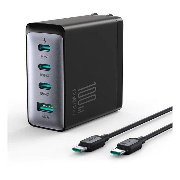 JOYROOM ジョイルーム PD100W/GaN/急速充電器 Type-Cx3 Ax1 1.2ｍ ...