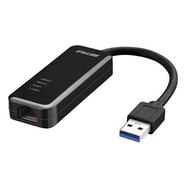 BUFFALO バッファロー Giga対応/Type-A/USB3.2用LANアダプター/ブラック ...