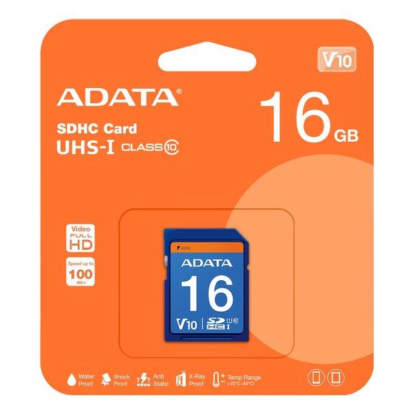 ADATA エイデータ ADATA SDHC 16GB C10 メモリカード ASDH16GUICL...