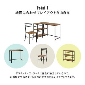 萩原 ハギハラ デスクチェア3点セット デスク...の詳細画像3