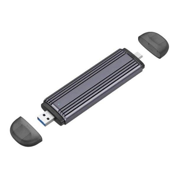 Owltech オウルテック USB Type-A/Type-Cコネクタ一体型M.2 SSD外付けケ...