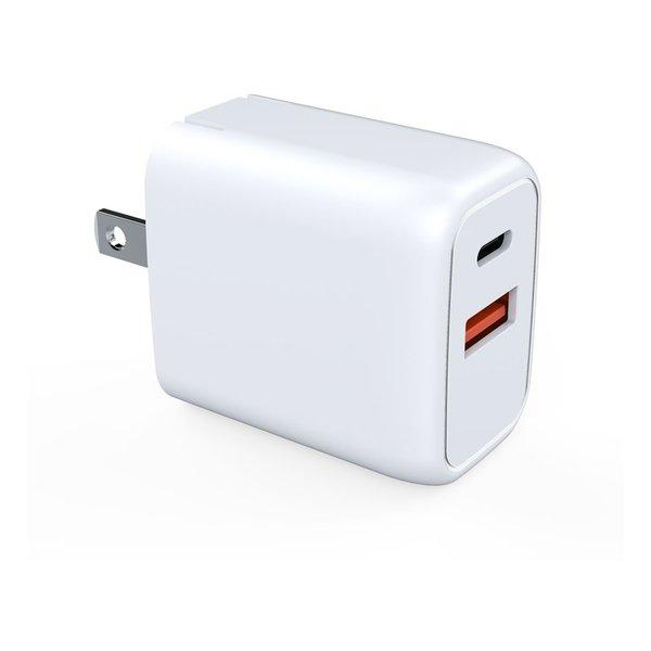 HIDISC ハイディスク AC式充電器 PD30W/2ポート/ホワイト HD-AC2P30WH(2...