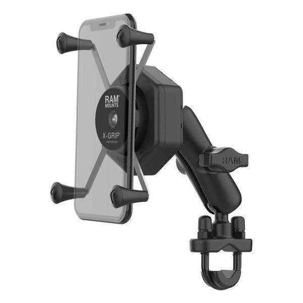 RAM MOUNTS ラムマウント 防振Xグリップ M ＆U字クランプベースセット 標準アーム φ1...