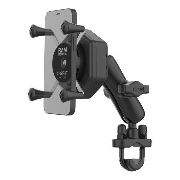 RAM MOUNTS ラムマウント 防振Xグリップ S ＆U字クランプベースセット 標準アーム φ1...