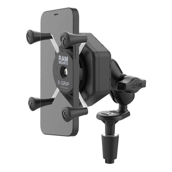 RAM MOUNTS ラムマウント 防振Xグリップ S ＆フォークステムベースセット ショートアーム...