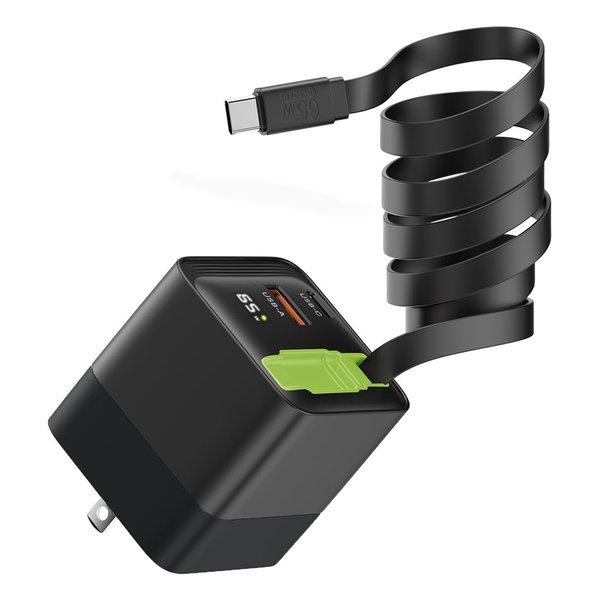 AREA エアリア TypeCケーブル内蔵ACアダプタ ARberos エアベロス 最大PD65W ...