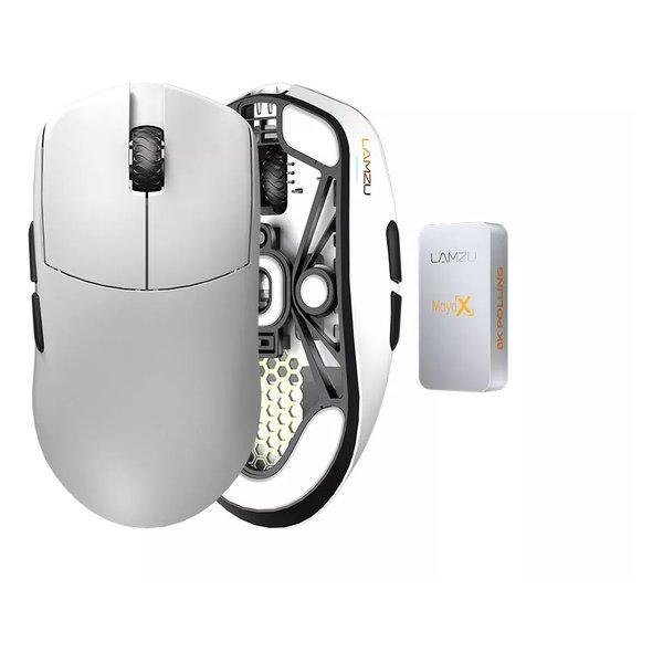 LAMZU（ラムズ） ゲーミングマウス MAYA X WHITE 光学式/2.4GHz接続/ホワイト...