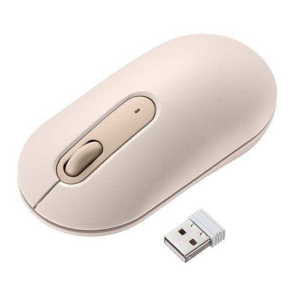 SANWA SUPPLY サンワサプライ 静音ワイヤレスマウス ベージュ MA-WBS327BG(2...