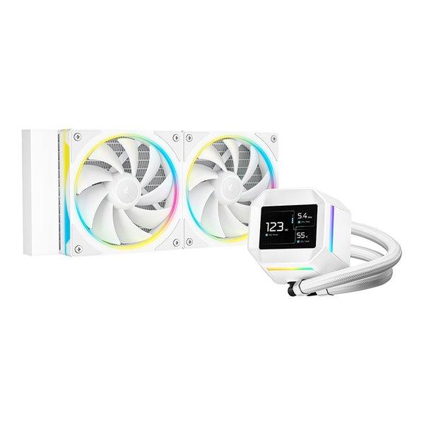 DEEPCOOL ディープクール CPUクーラー LM240 WH 2.4インチIPSディスプレイ搭...