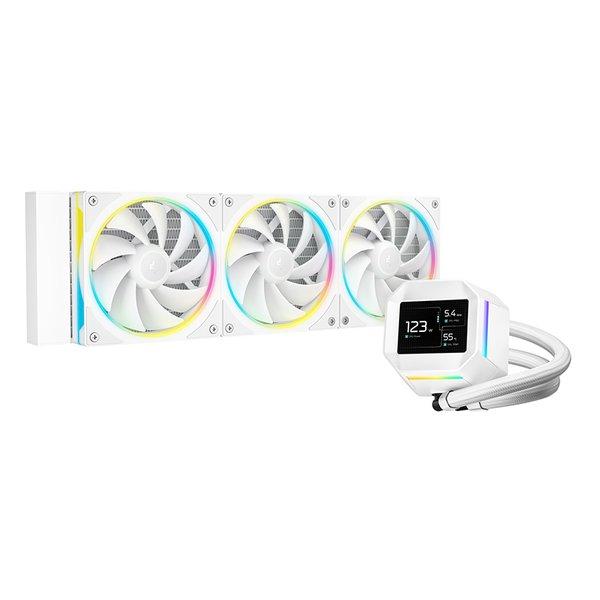 DEEPCOOL ディープクール CPUクーラー LM360 WH 2.4インチIPSディスプレイ搭...