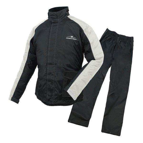 ROUGH&amp;ROAD ラフアンドロード デュアルテックスコンパクトレインスーツ ブラック-S RR7...