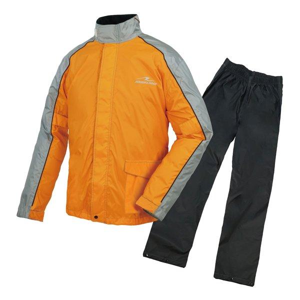 ROUGH&amp;ROAD ラフアンドロード デュアルテックスコンパクトレインスーツ オレンジ-L RR7...