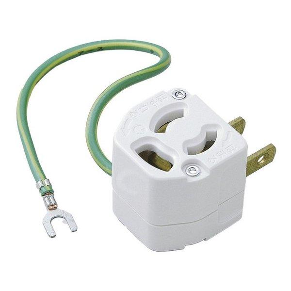 ELPA エルパ L形抜止アダプター 接地2P→2Pアース A15H(2209472)