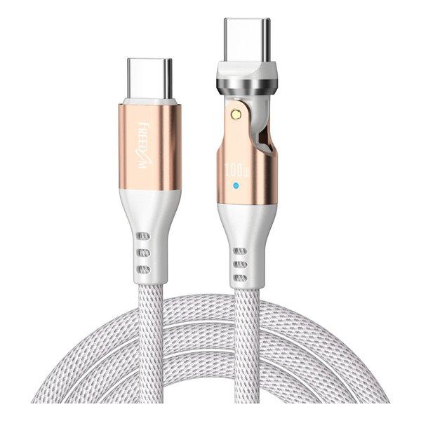 FREEDOM（フリーダム） 540°回転コネクタケーブル Type-C to C PD100W対応...