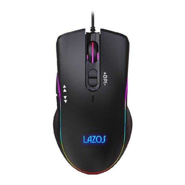 LAZOS ラソス RGBゲーミングマウス 7ボタン ブラック L-MSG7-B(2669171)