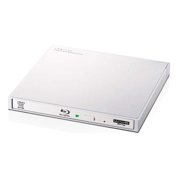 Logitec ロジテック UHD ブルーレイドライブ搭載 ポータブルブルーレイドライブ ホワイト ...