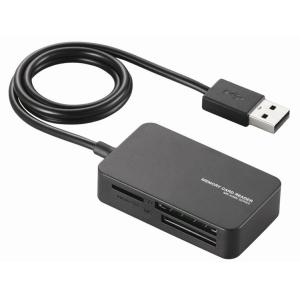 ELECOM エレコム USB 2.0対応メモリカードリーダー MR-A39NBK USB 54in...