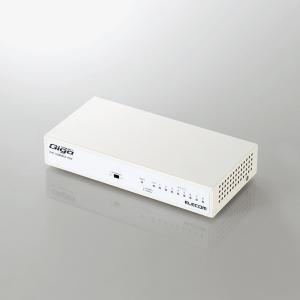 ELECOM エレコム Giga対応スイッチングHUB 8ポート ホワイト EHC-G08MN2-HJW(2482710)｜e-zoaplus