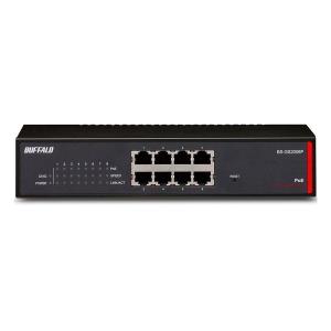 BUFFALO バッファロー GigaPoEスマートスイッチ8ポート（Gigabit対応・ACアダプタ）SNMP・PoE給電対応 BS-GS2008P(2369265)｜e-zoaplus