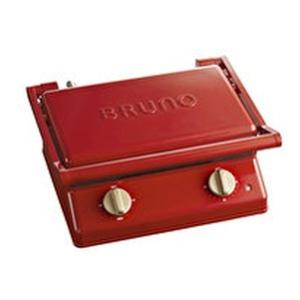 BRUNO（ブルーノ） グリルサンドメーカー ダブル レッド おしゃれ ホットサンドメーカー BOE084-RD(2574530)｜e-zoaplus