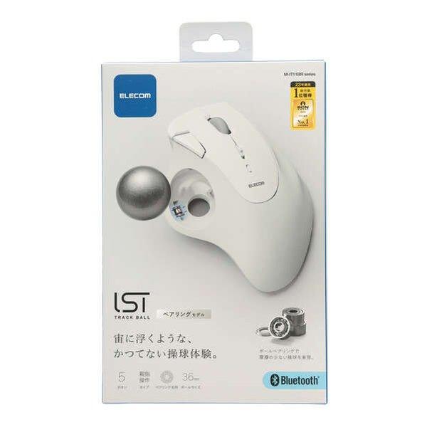 ELECOM Bluetooth5.0トラックボール IST5ボタン ベアリングモデル ホワイト M...