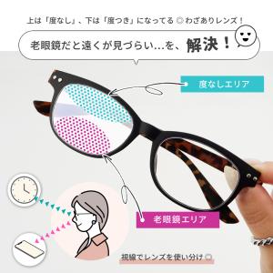 下だけ老眼鏡 遠くもそのまま 遠近両用 かわい...の詳細画像3