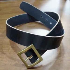 BT-2-BK-ブライドルレザーベルト2-BT2-黒羽（CROW：クロウ)-ベルト-革ベルト