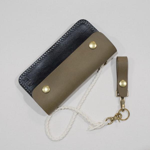 CB3-185-R-2ND-OLVxBK-25周年記念2ND別注財布大3-185ロープ付き-CB31...