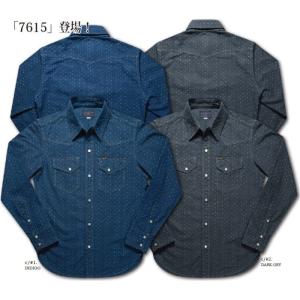 値下げしました　デラックスウエア　デニムシャツ　刺繍モデル DELUXEWARE S7640E-40Sデニムシャツ刺繍入りモデル-DELUXEWARE