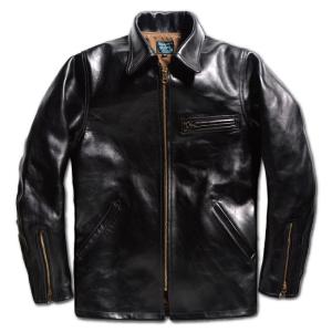 Ewichs 個性派 ステッチワーク ヴィンテージレザー本革　トラックジャケット DELUXEWARE [予約商品]デラックスウエア D-21C SINGLE HORSE 茶