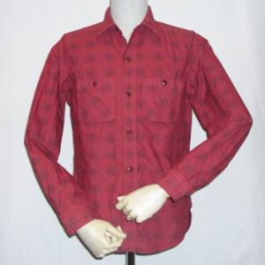 LV-02-レッド-ビエラチェックシャツ長袖-LV02-DELUXEWARE-デラックスウエアネルシ...