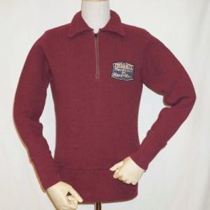 OSN-02A-バーガンディー-ハーフジップニット02A-OSN02A-DELUXEWARE-デラッ...