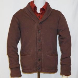 RACTER-ブラウン-30s ネックウォームカーディガン-DELUXEWARE-デラックスウエアカ...