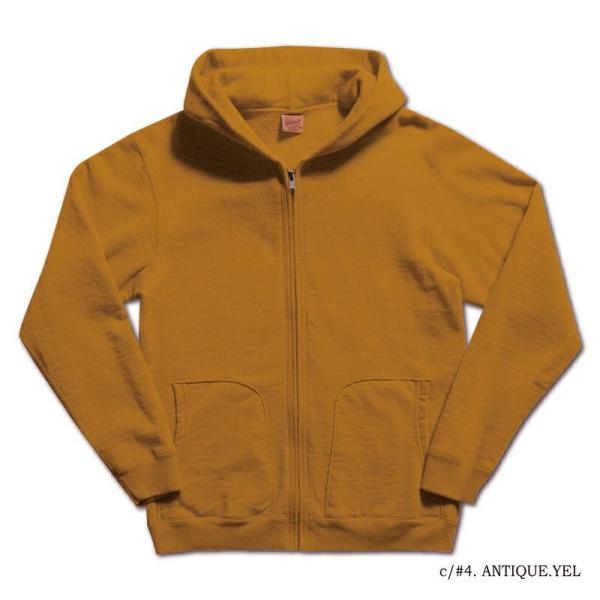 SPZ-00 YE3(ANT.YE) 無地フルジップパーカー SPZ00 DELUXEWARE デラ...