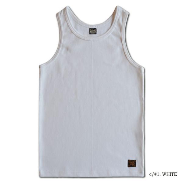 TNK-00 WH リブタンクトップ TNK00 DELUXEWARE デラックスウエアタンクトップ