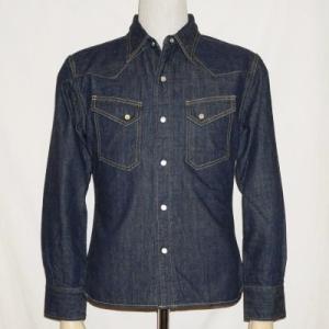 7001W-40sデニムウエスタン長袖-FLATHEAD-フラットヘッドデニムシャツ-ウエスタンシャ...