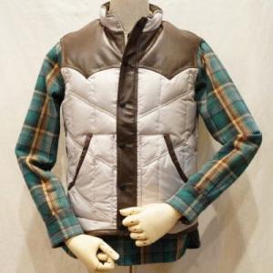 DWV-12-ベージュダークブラウン-キルティングダウンベスト12-DWV12-FLATHEAD-フ...